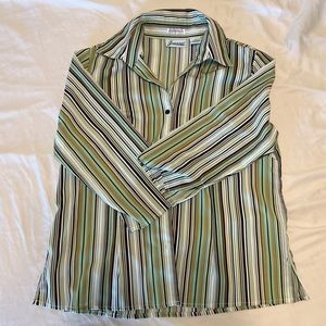 Joanna Stretch Retro Button Up Blouse